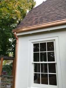 custom roofing copper gutter installation in lehi